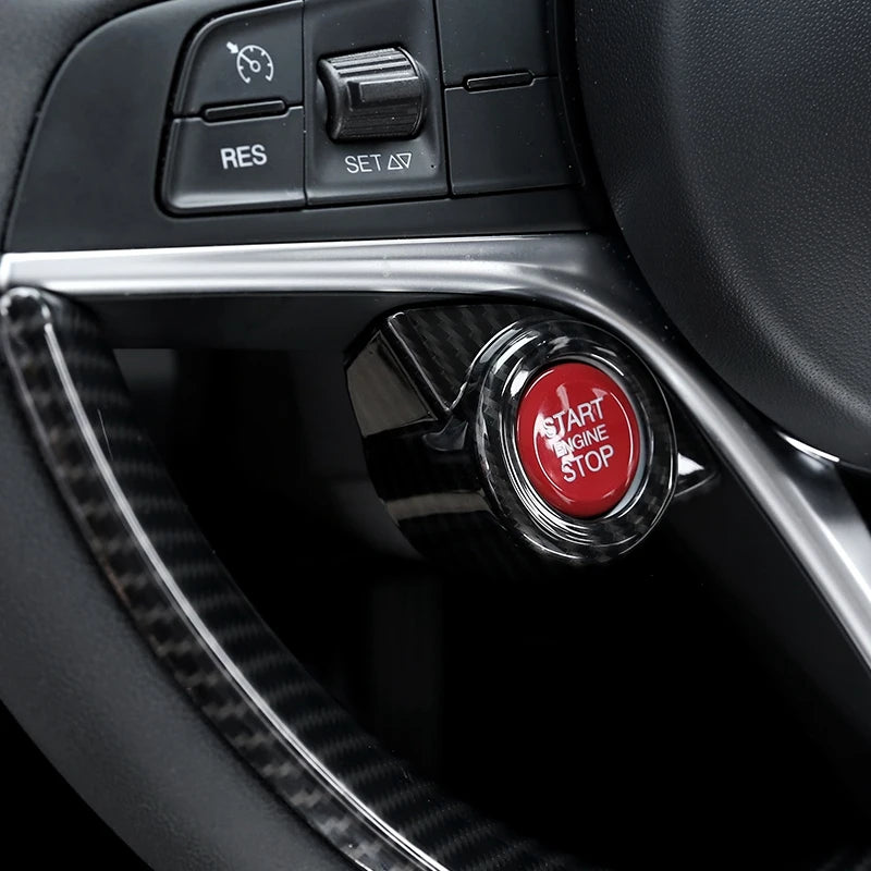 Alfa Virus CarbonPulse – Carbon Fiber Style Start Button Trim